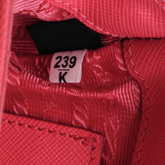 PRADA  Saffiano Mini Galleria Double Zip Tote Peonia - Picture 7 of 7